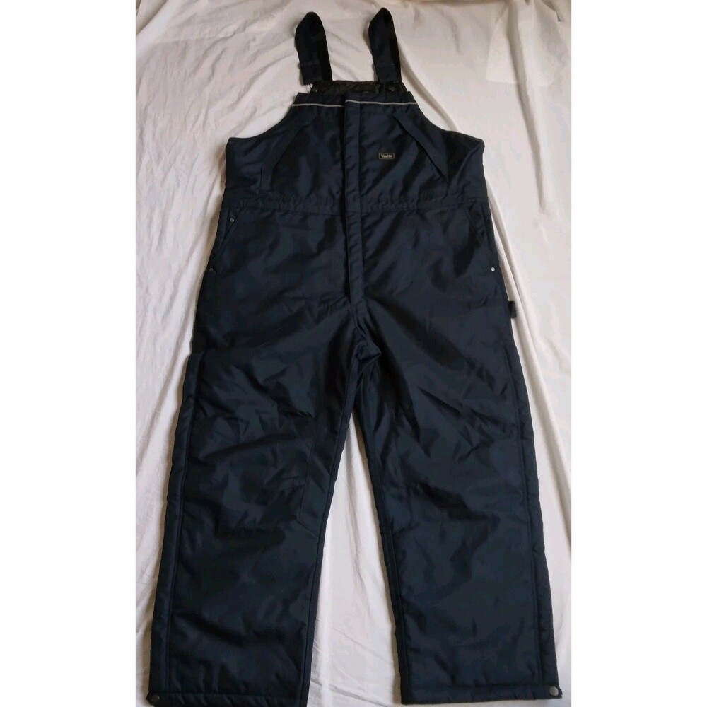 Walls Work Wear Insulated Bib Overalls Blue Quilted Lined Work Pants Mens 2XL - Picture 1 of 12